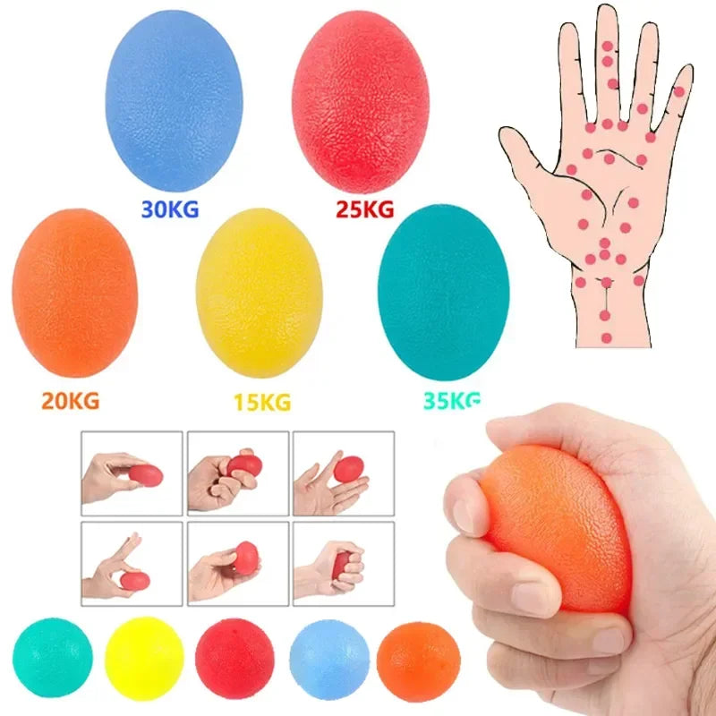 Klemmeegg i silikon – stressball for voksne