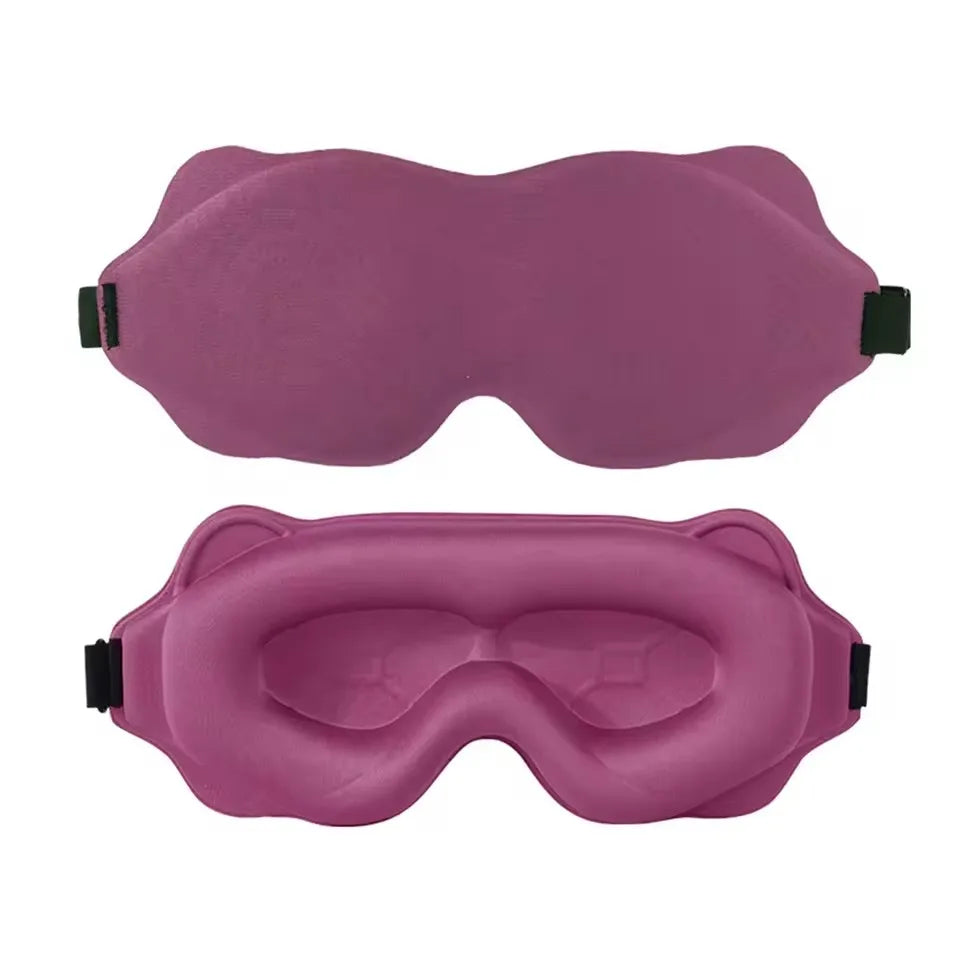 Sovemaske med 3D-form – mørklegging og mykt trykk