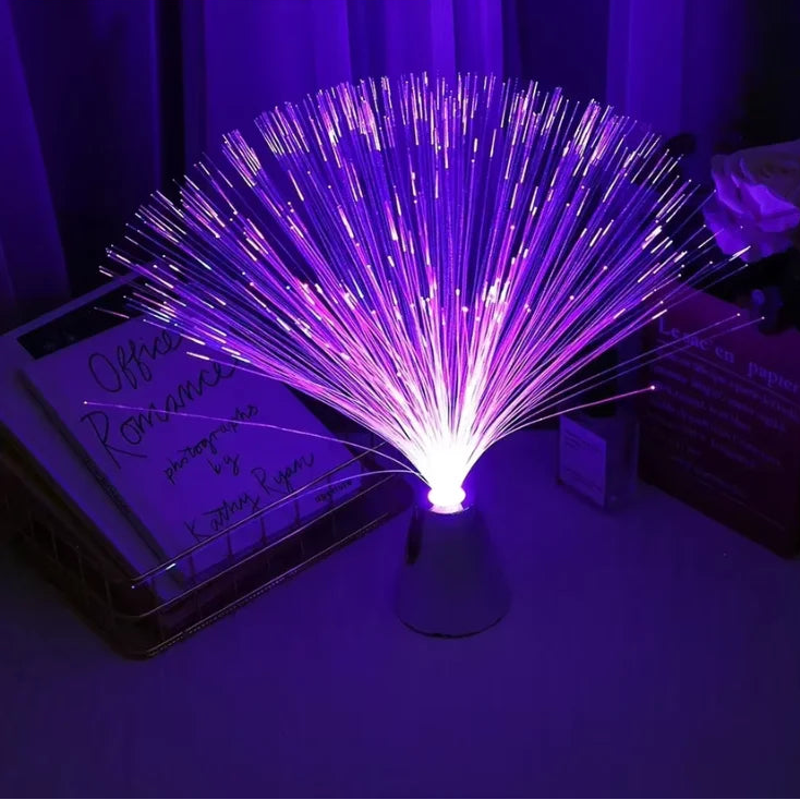 Fiberlampe med 7 farger