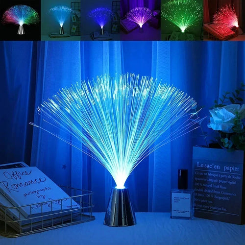 Fiberlampe med 7 farger