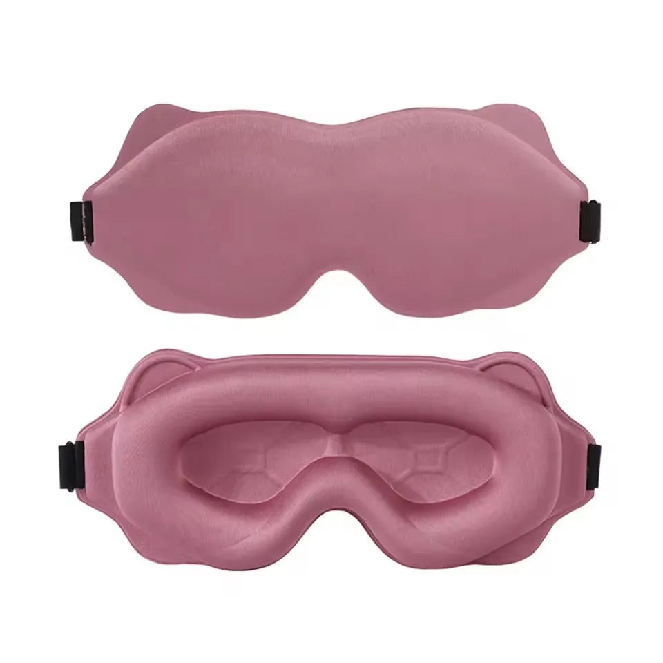Sovemaske med 3D-form – mørklegging og mykt trykk